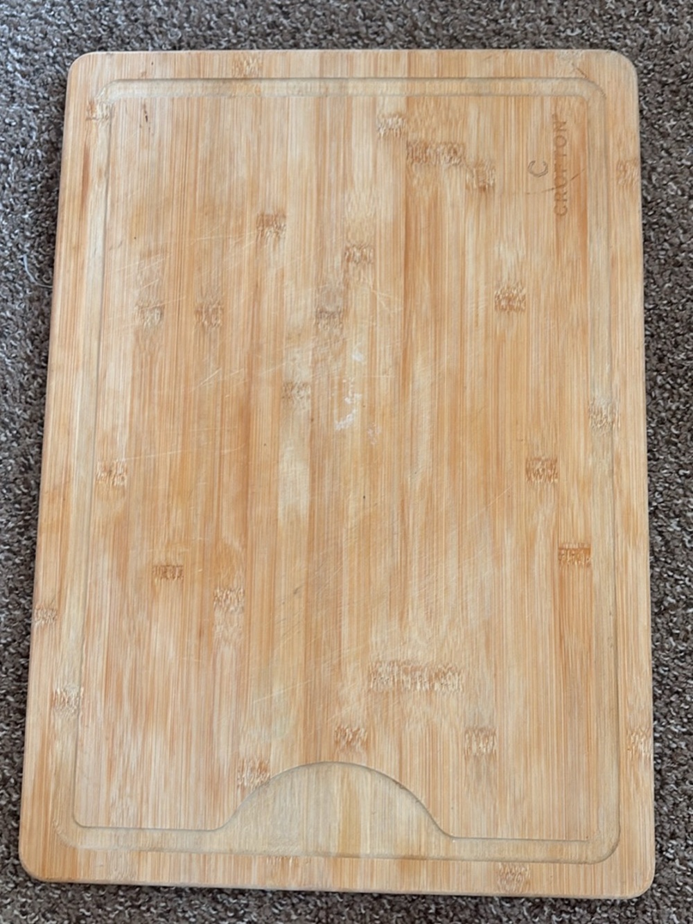 Bamboo Cutting Board with Juice Groove - Natural